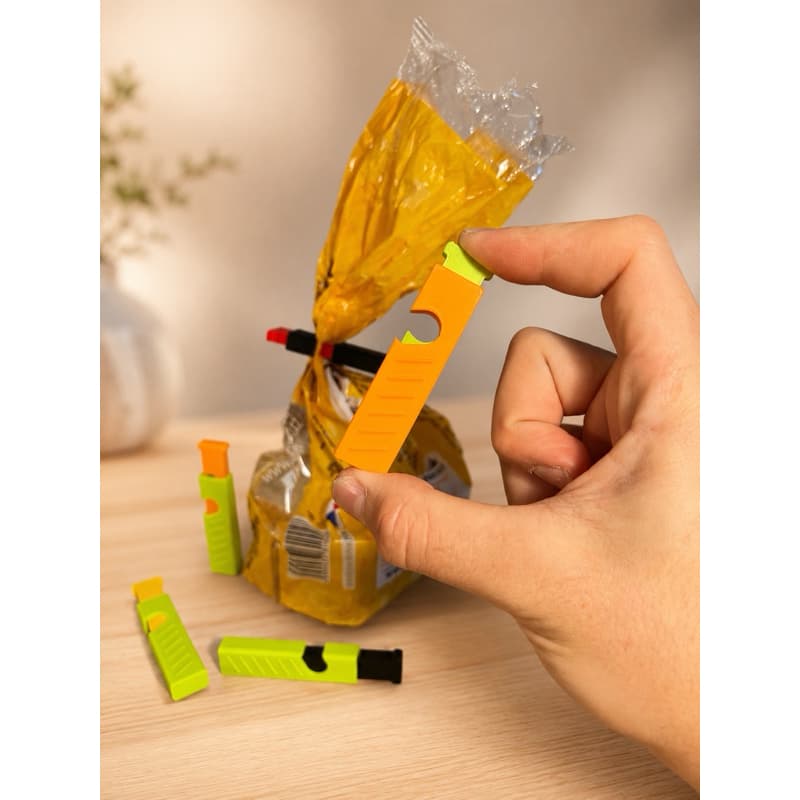 Mini Clip Lacre Fecha Pacote Reutilizável para Alimentos, Biscoitos e Salgadinhos