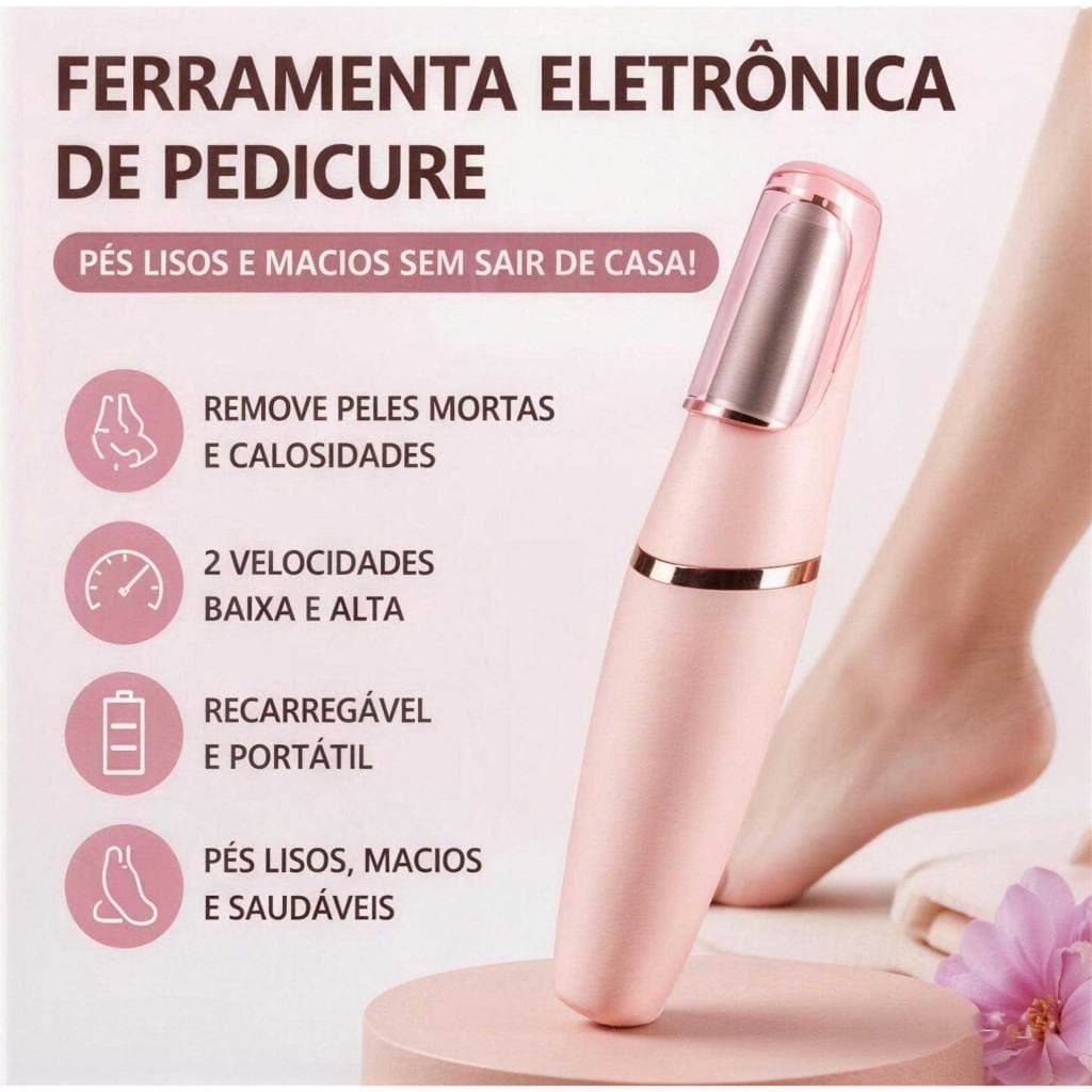 Lixa eletrica para pés Removedor de Calos Esfoliante Elétrico 3 em 1 Profissional Premium