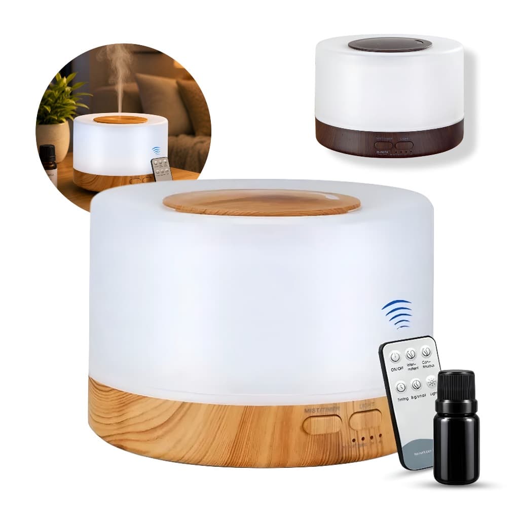 Difusor Aromatizador Umidificador De Aroma + Essência Brinde Ultrassônico Led Colorido Aromaterapia Relaxante Silencioso
