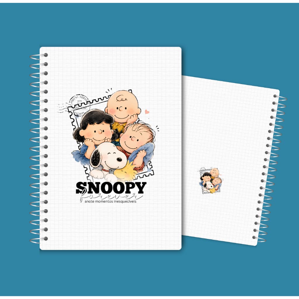 Caderno Personalizado Snoopy A5 | Caderno Universitário | Espiral | Presente Criativo