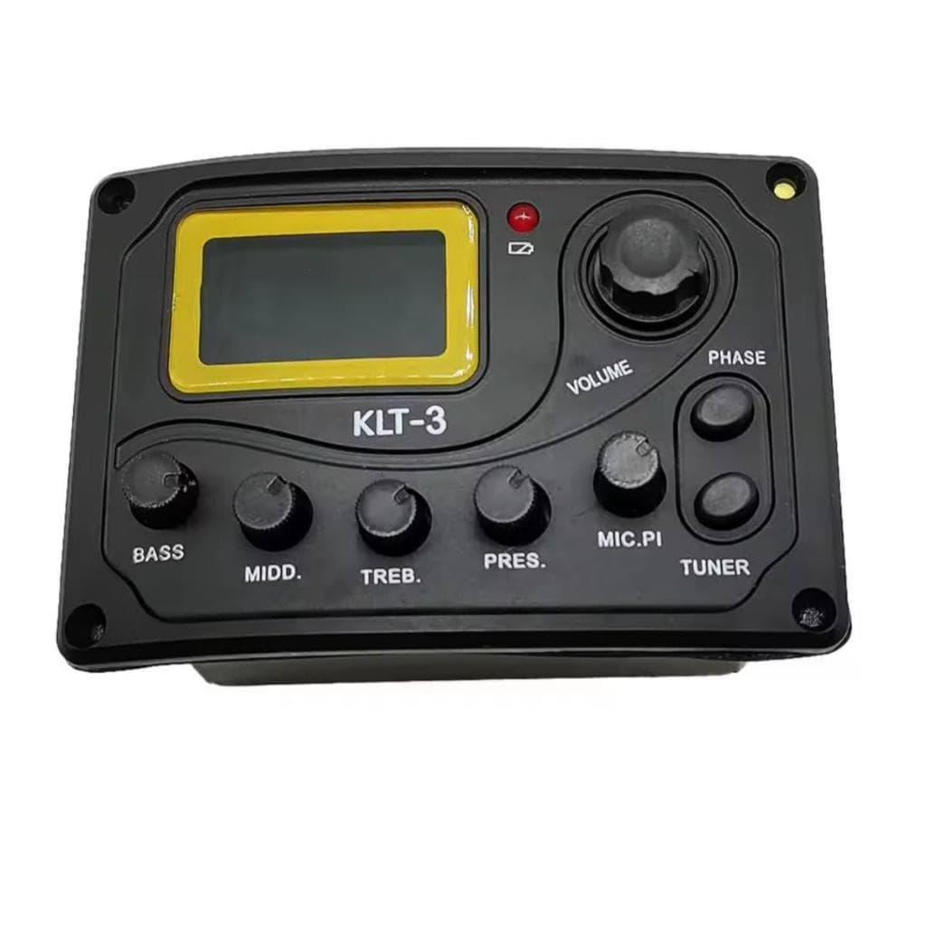 Afinador E Equalizador De Captador De Guitarra Acústica Com Pré-Amplificador Piezo E Controle De Volume