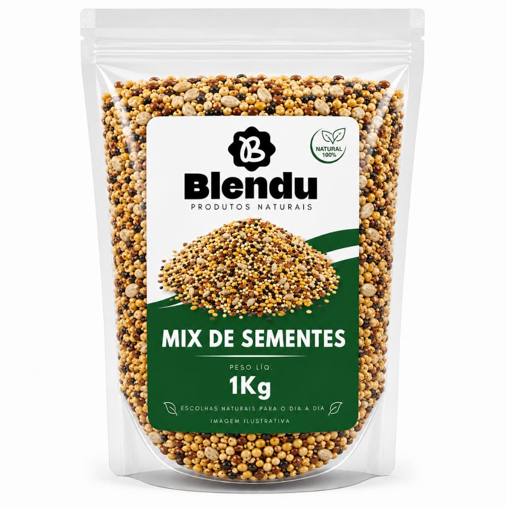 Mix de 7 Sementes Natural Chia Linhaça Quinoa Gergelim 250g 500g ou 1kg