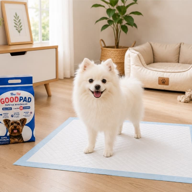 Tapete Higiênico Para Cachorro 60x60cm Super Absorção Antiodor 30 ou 50 Unidades GOODPAD