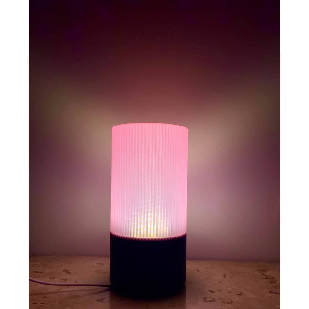 Abajur LED Moderno Impressão 3D Luminária de Mesa Luz Quente e Fria Decorativa