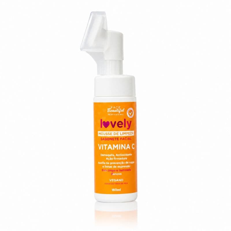 Mousse Facial com Vitamina C 150ml - Limpeza Suave, Hidratação e Proteção Antirradicais