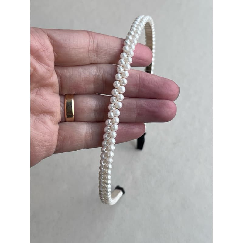 Tiara de Pérolas Feminina Luxo Hairband Elegante para Festa Casamento - Acessório para cabelo fashion