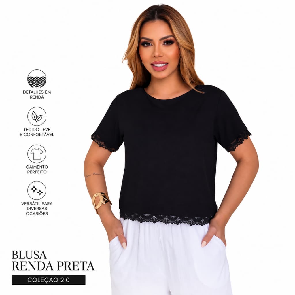 blusa manga curta com gola redonda na malha viscose estilo cropped