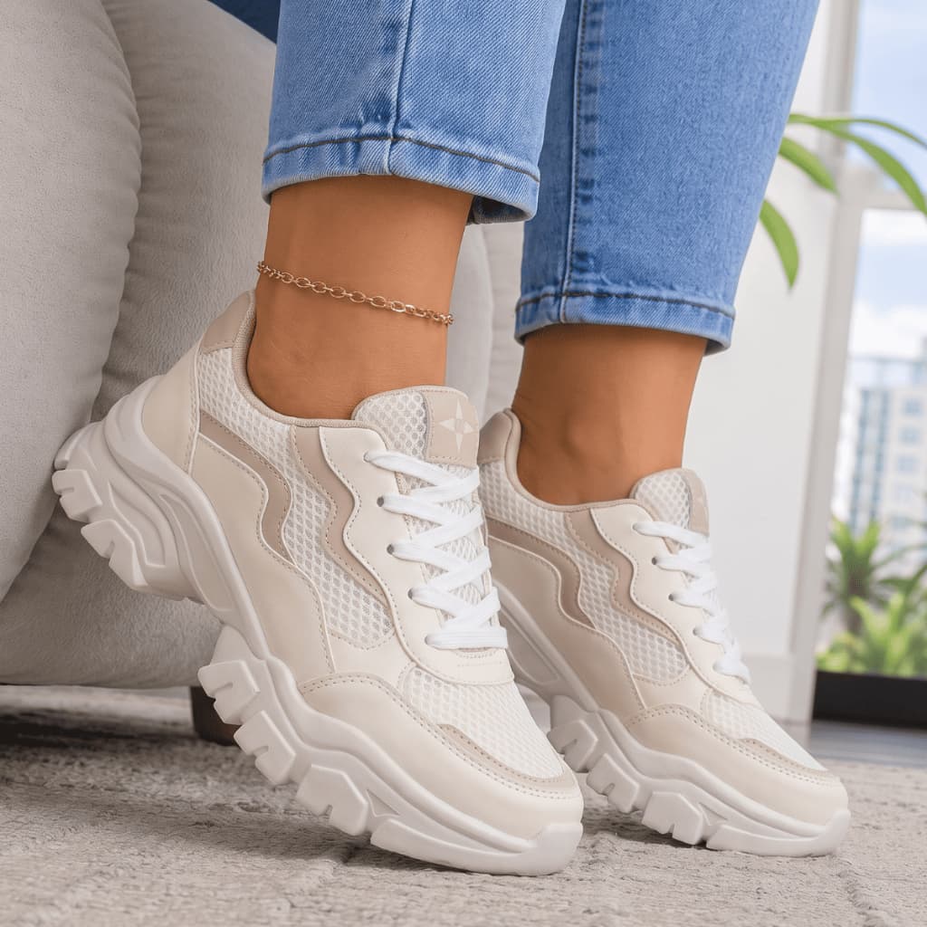 Tênis Feminino Chunky Plataforma Estiloso Casual Moda Sneaker