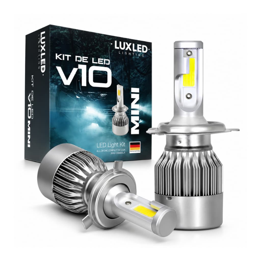 Kit Par Super Led 20000 lumes H4 6500k Xenom 30w 12v