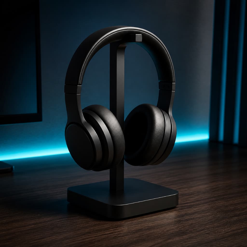 Suporte para Headset de Mesa Premium Universal Fone Gamer Base Antiderrapante