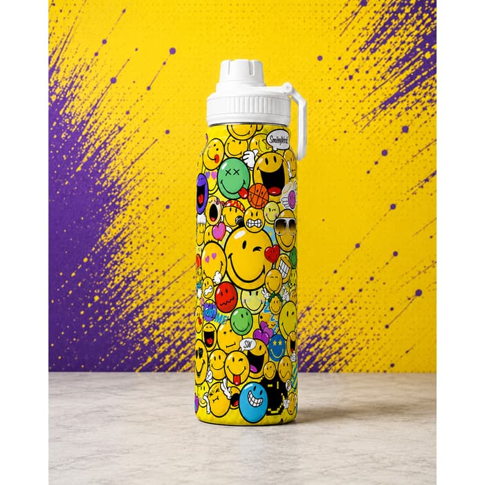 Garrafa 800ml com Tampa Rosqueável, Bico Protegido e Formato Prático para Academia, Trabalho, Escola, Lazer e Passeios