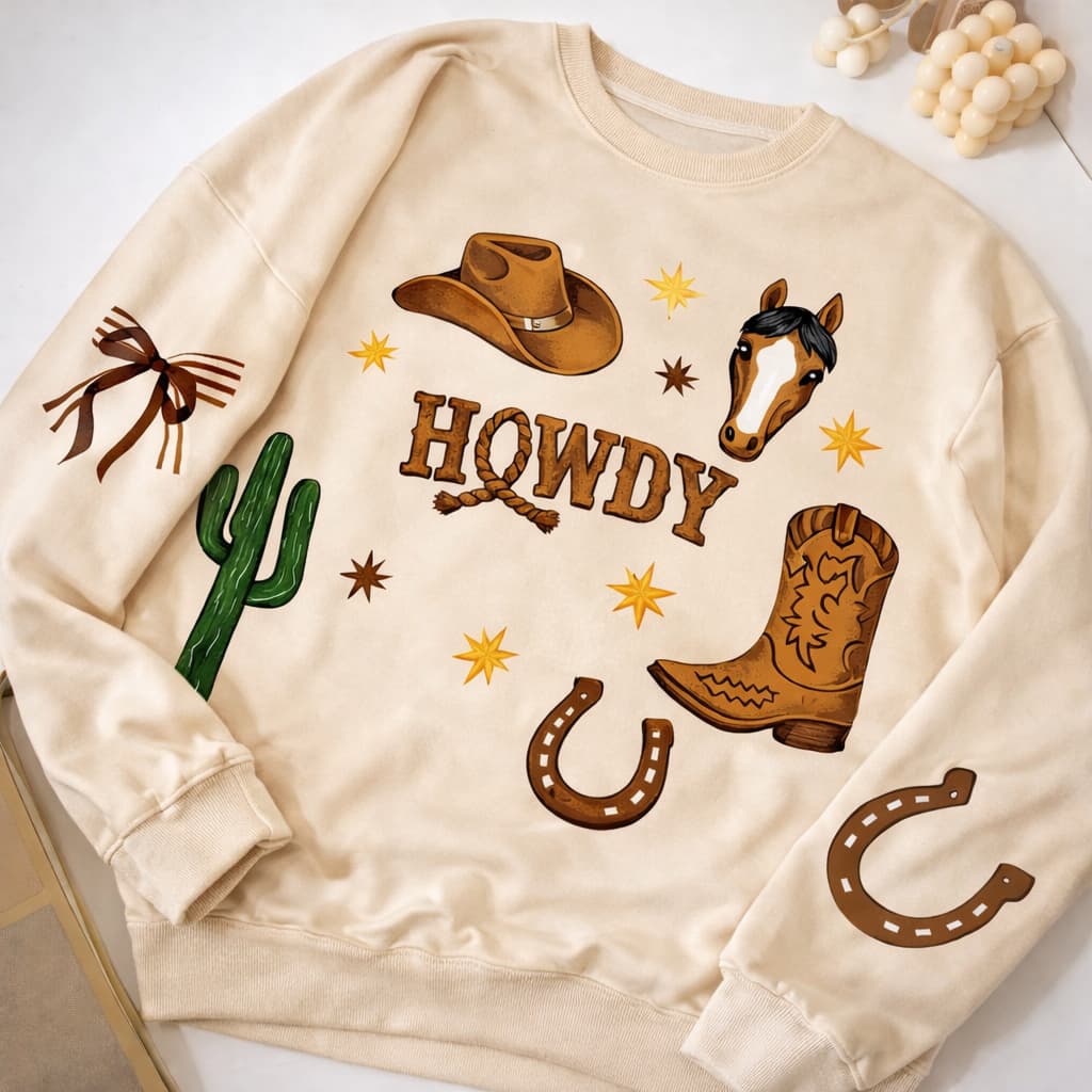 Moletom Blusa de Frio Feminino Agro Country Estampada Elegante para o Frio