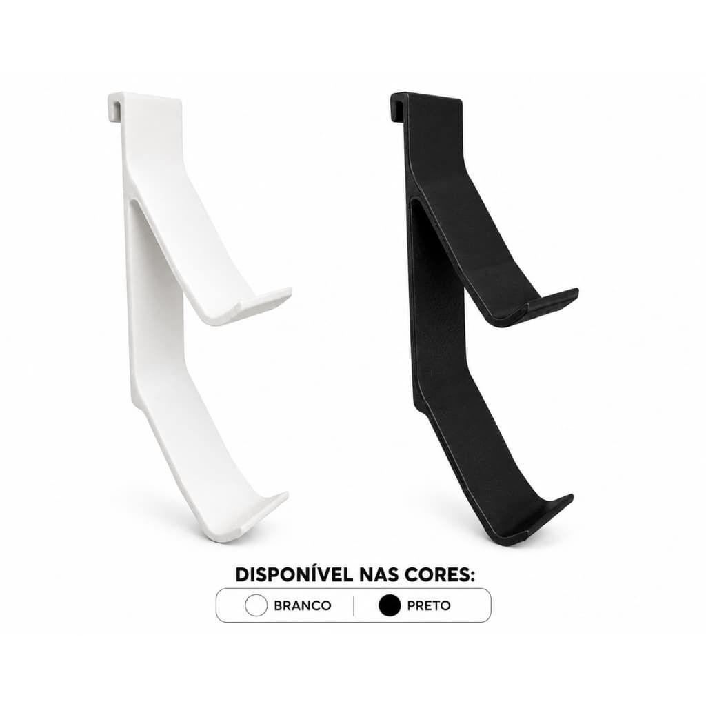 Suporte para 2 Controles PS5 Encaixe no Console Organizador DualSense Branco e Preto