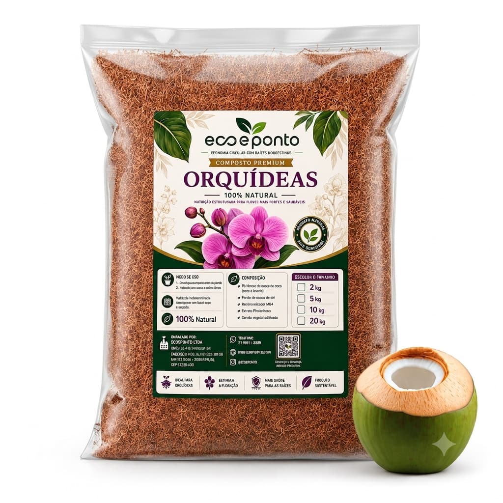 Substrato Premium para Orquídeas Composto Orgânico Natural Replantio Floração Jardinagem