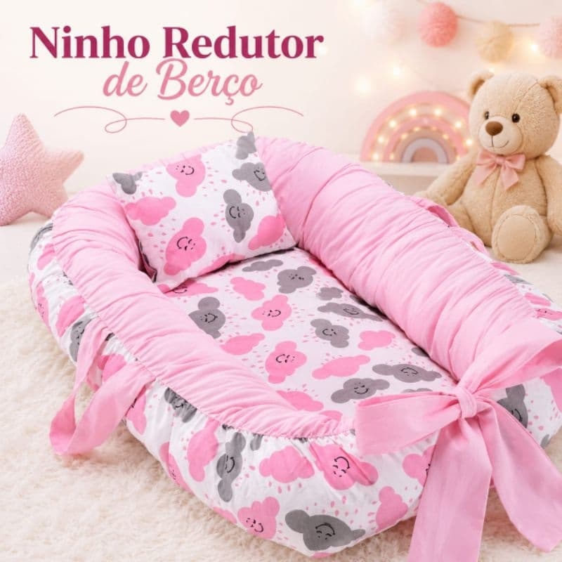 Ninho redutor de berço bebê, portátil - várias estampas recém-nascido