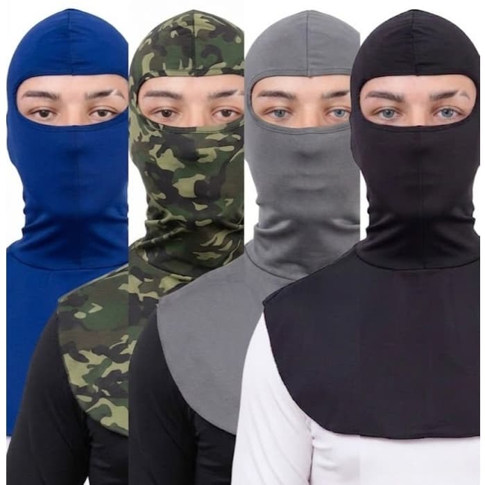 Kit Máscara Balaclava Comprida Para Pescaria Touca Ninja Para Pescadores Esportes em Geral Unissex Proteção Sol e Vento