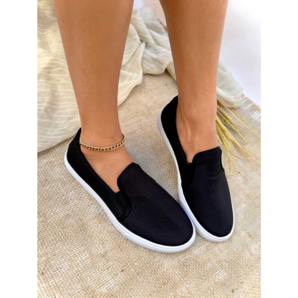 Tênis Feminino Casual Sem Cadarço Conforto e Praticidade slip on solado antiderrapante