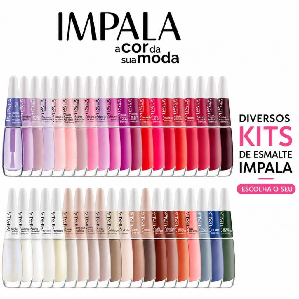 Diversos Kits de Esmaltes Impala Atacado Manicure Pedicure Coleção Escolha a Sua Preferida