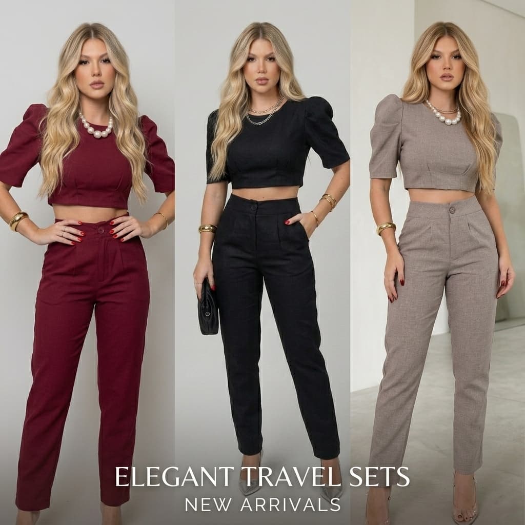 CONJUNTO ALFAIATARIA FEMININO NO LINHO