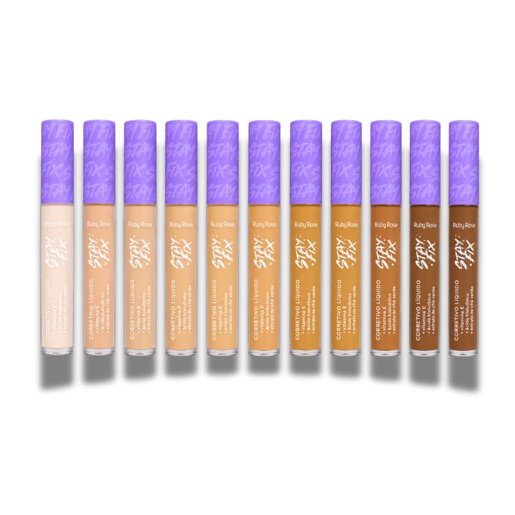 Corretivo Líquido Facial Efeito Matte Alta Cobertura E Longa Duração Stay Fix Ruby Rose - Escolha A Cor