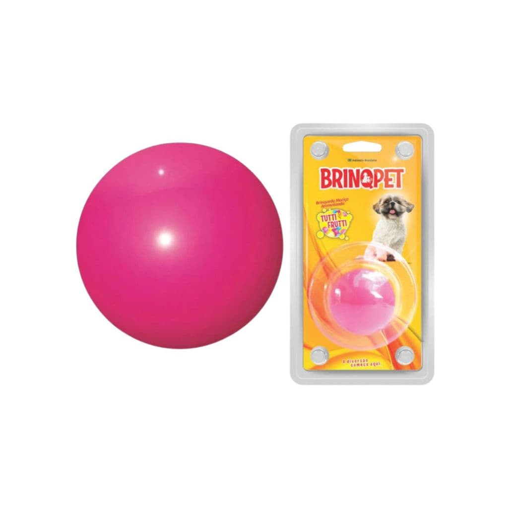 Brinquedo Pet Bola Maciça Pet Aroma LISA 60 mm - ROSA  Brinqpet