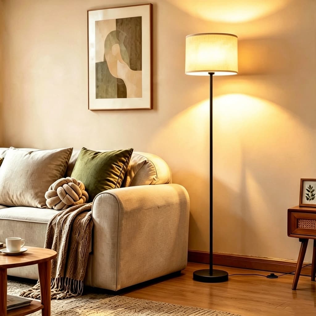 Luminária de Chão LED Moderna, 9W, com 3 Temperaturas de Cor – Ideal para Quarto, Sala e Escritório
