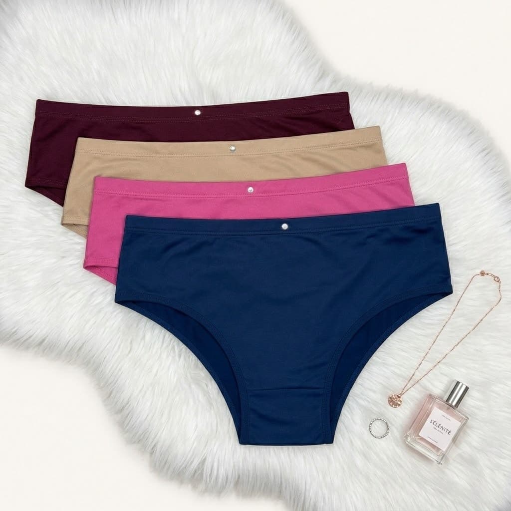 Kit 5 Calcinhas Calçola Microfibra Feminina Premium Forro 100% Algodão Confortavel