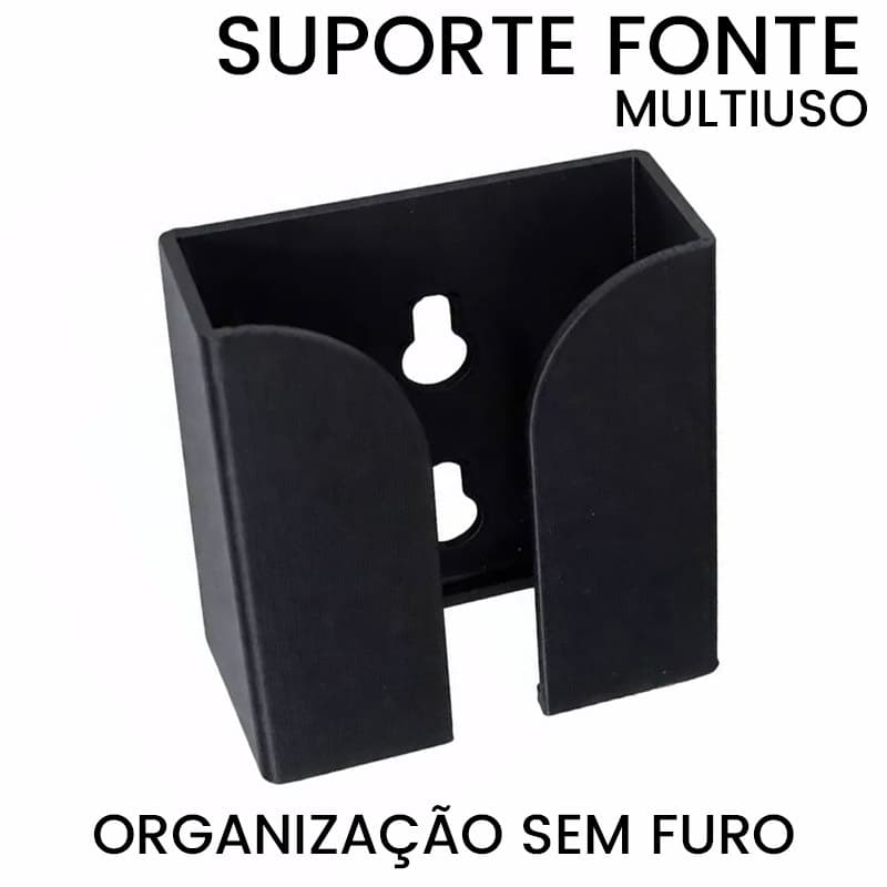Suporte para Fonte de Notebook – Parede ou Mesa – Multiuso