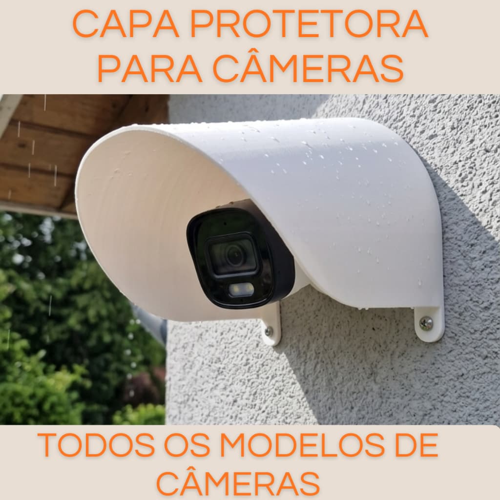 Protetor Para Câmera De Segurança Externa Contra Sol E Chuva Modelo Universal Premium Proteção Conservação Cobertura