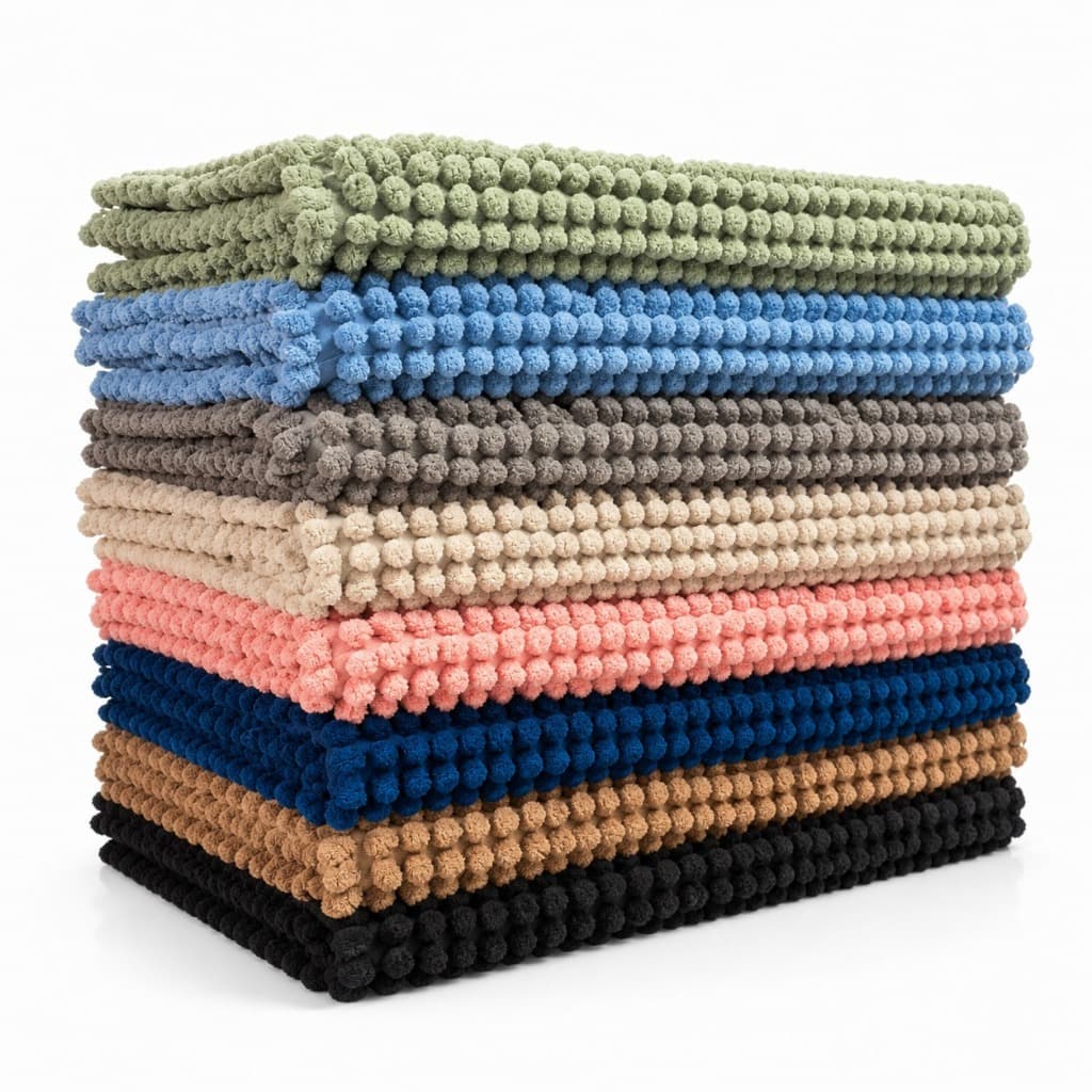 KIT 1, 2 ou 4 Tapete para Banheiro 50x70cm Microfibra Antiderrapante Absorvente Multiuso