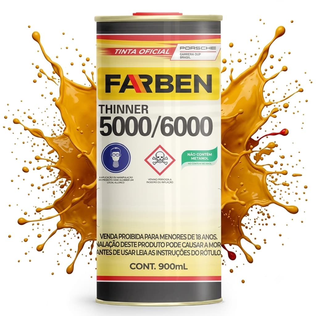 Thinner Limpeza Diluente Automotivo 5000 Pintura 900ml Farben Pistola Equipamentos Funilaria Uso Geral Profissional