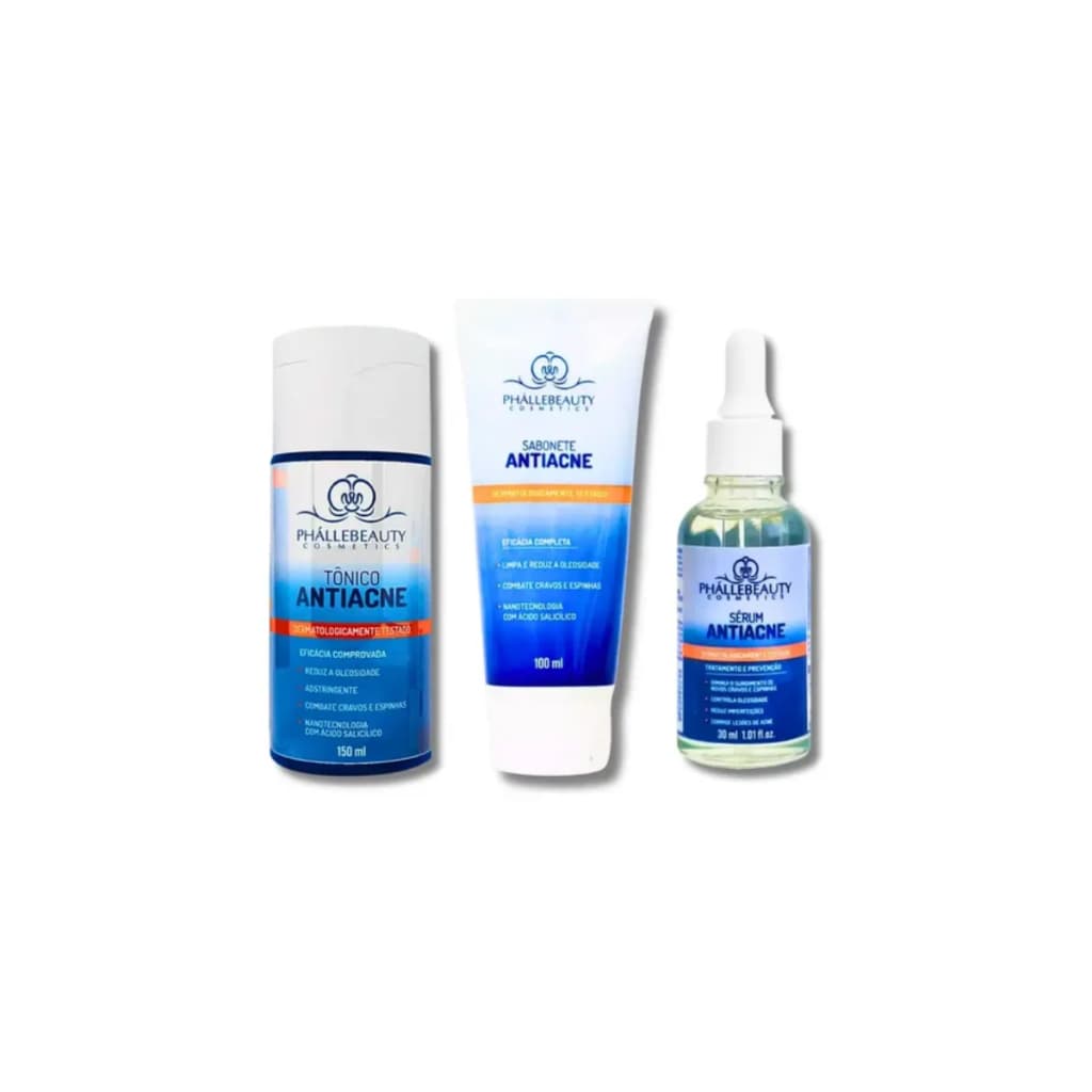 Kit C\3 UNIDADES Acne Phallebeauty - Cuidados Com A Pele