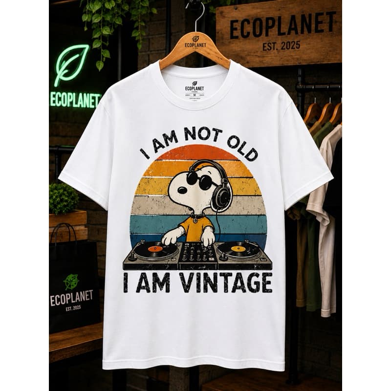 Camisa Camiseta unissex Desenho Snoopy estetica Vintage old casual Unissex plus size