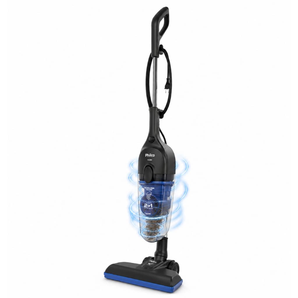 Aspirador De Pó 2 Em 1 Cyclone Force 360 Turbo Philco 1550w
