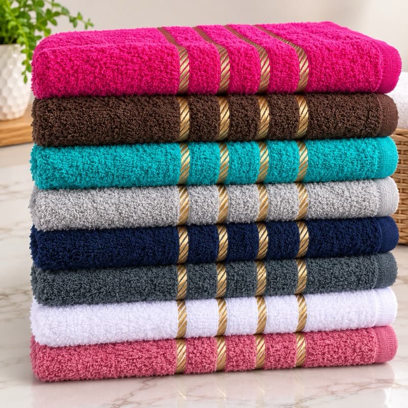 Kit 6 Toalha de Banho Grande Macia 100% Algodão Super Absorção