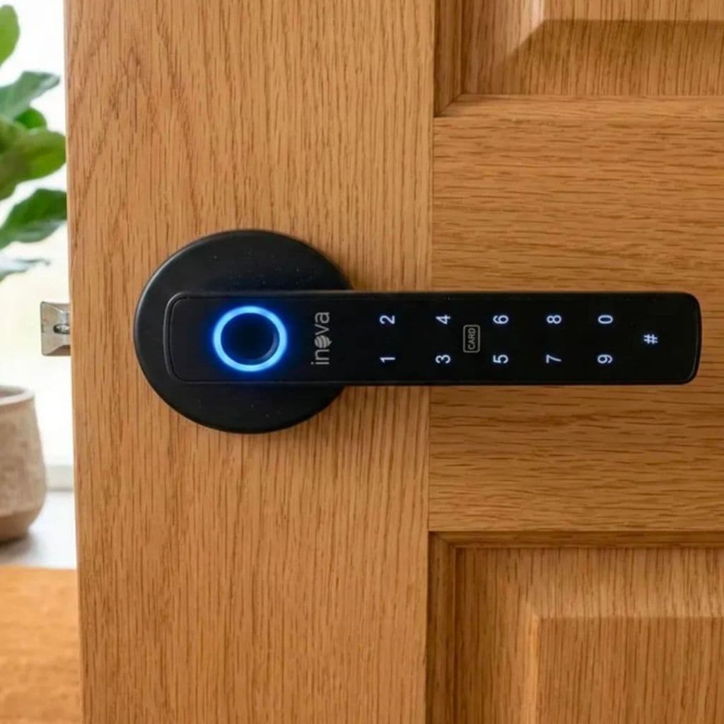 Fechadura Digital Biométrica Inteligente Bluetooth Com Senha