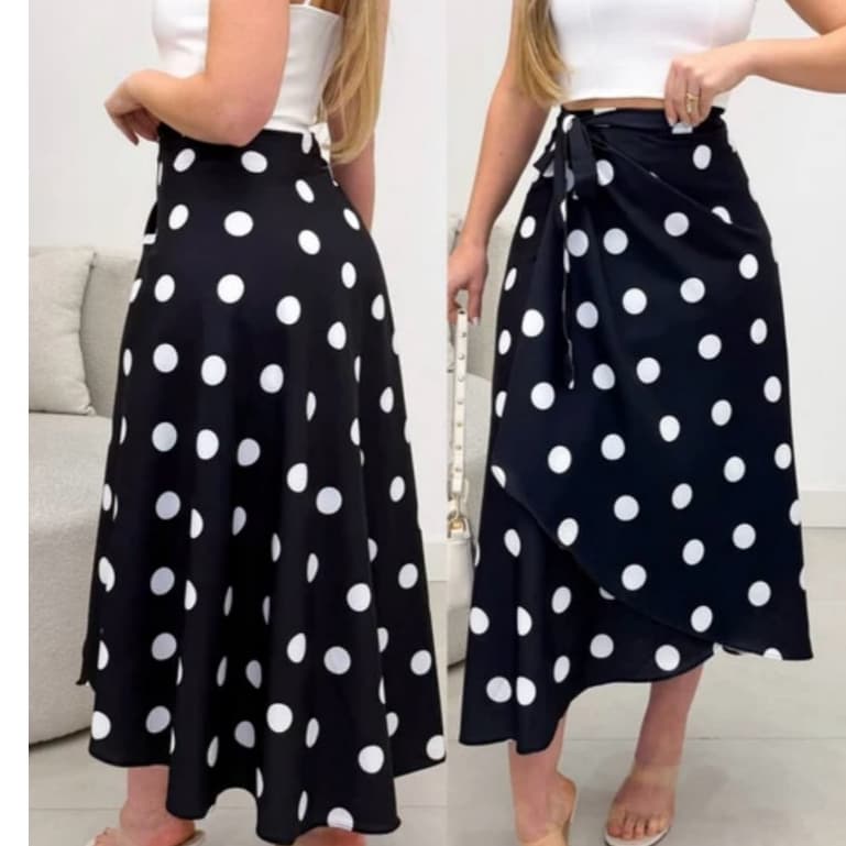 Saia envelope Femenino estampado Poa super  confortável