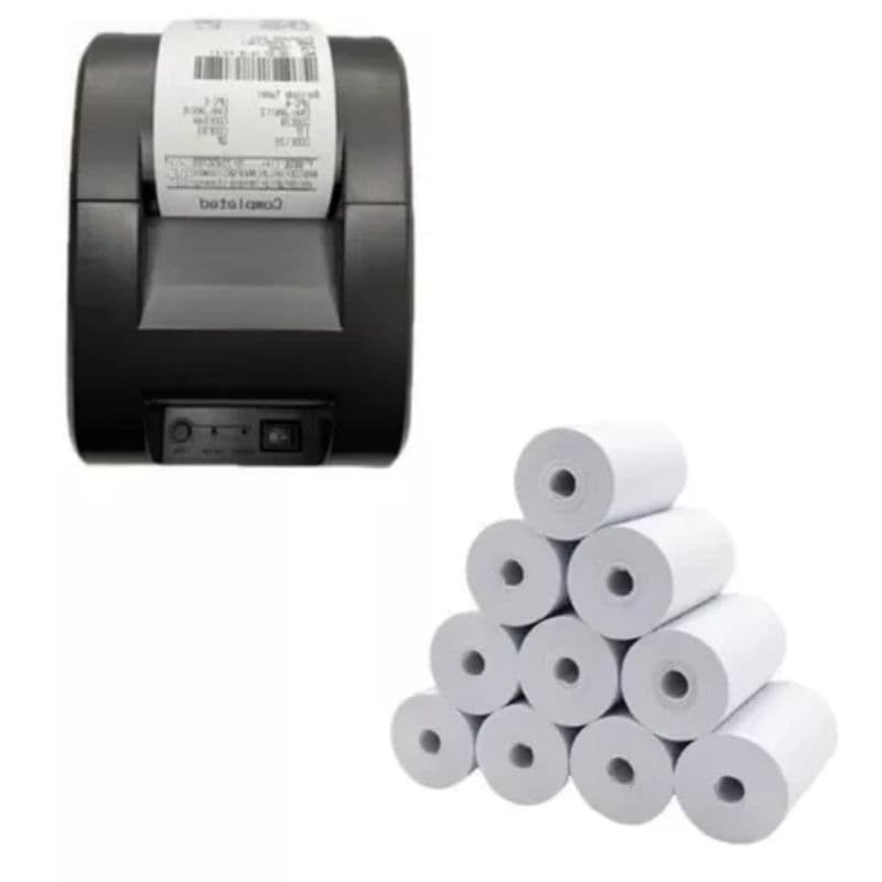 Bobina branca 80x40 para PDV, papel térmico, caixa com 30 unidades.