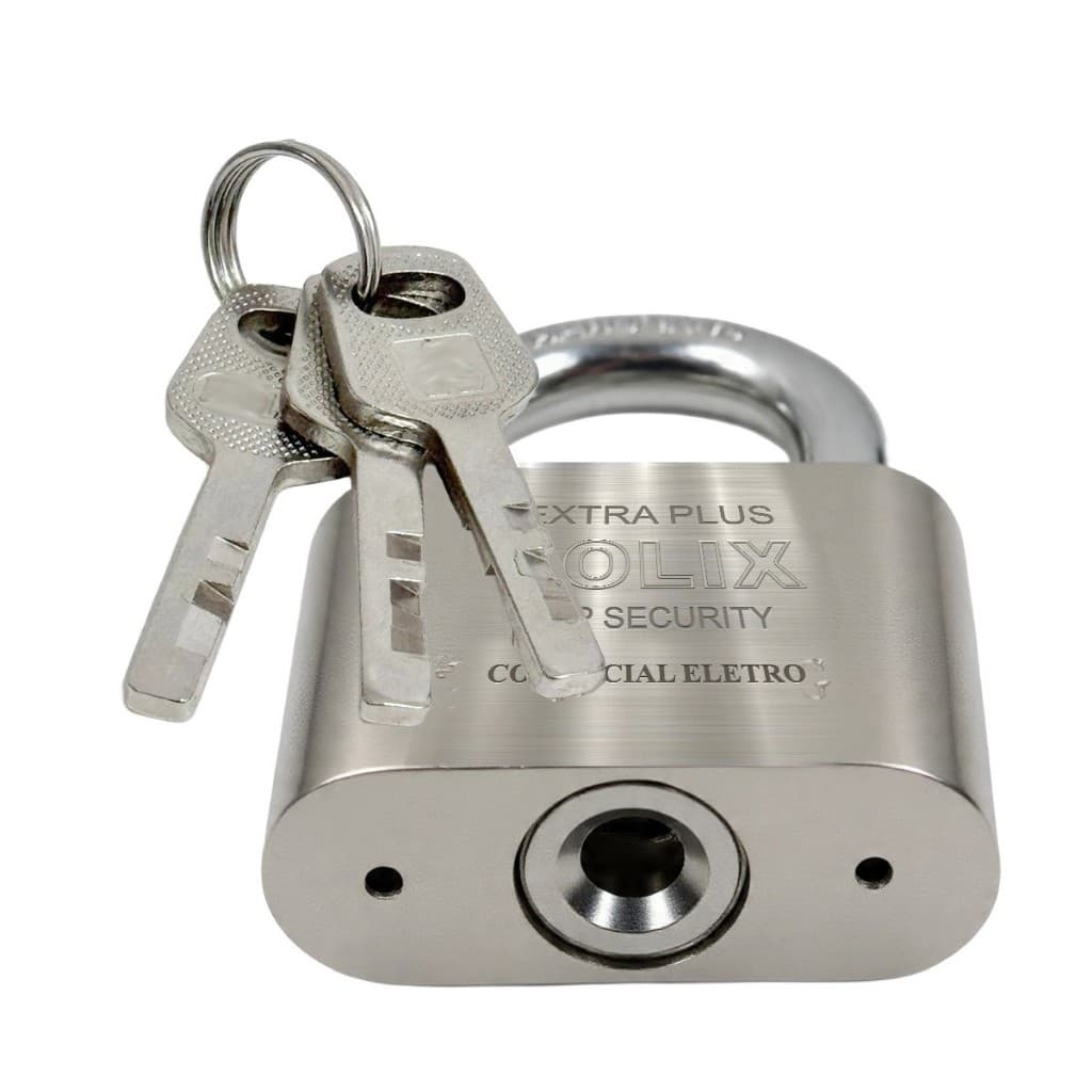 Cadeado 40mm Chave Atomica Solix Codificada Corte a Laser Sistema Antifurto