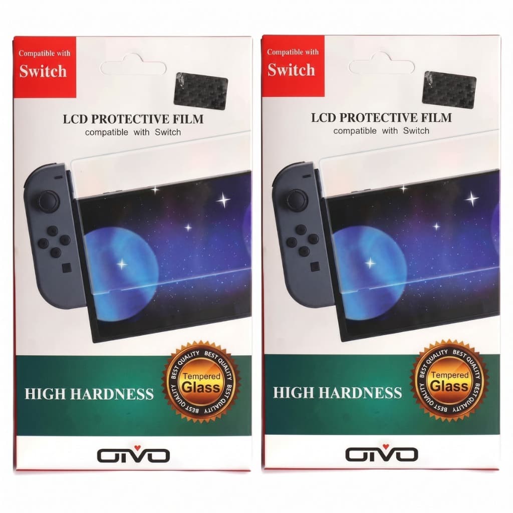Kit 2 Peliculas Vidro Temperado Resistente 9h Proteção Para Tela Visor Compatível Nintendo Switch
