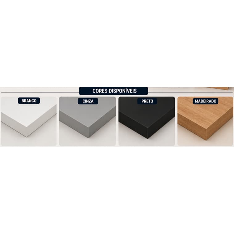 Chapa MDF Preto 15mm  Placa Vários Tamanhos Tampo Prateleira MDF sob Medida