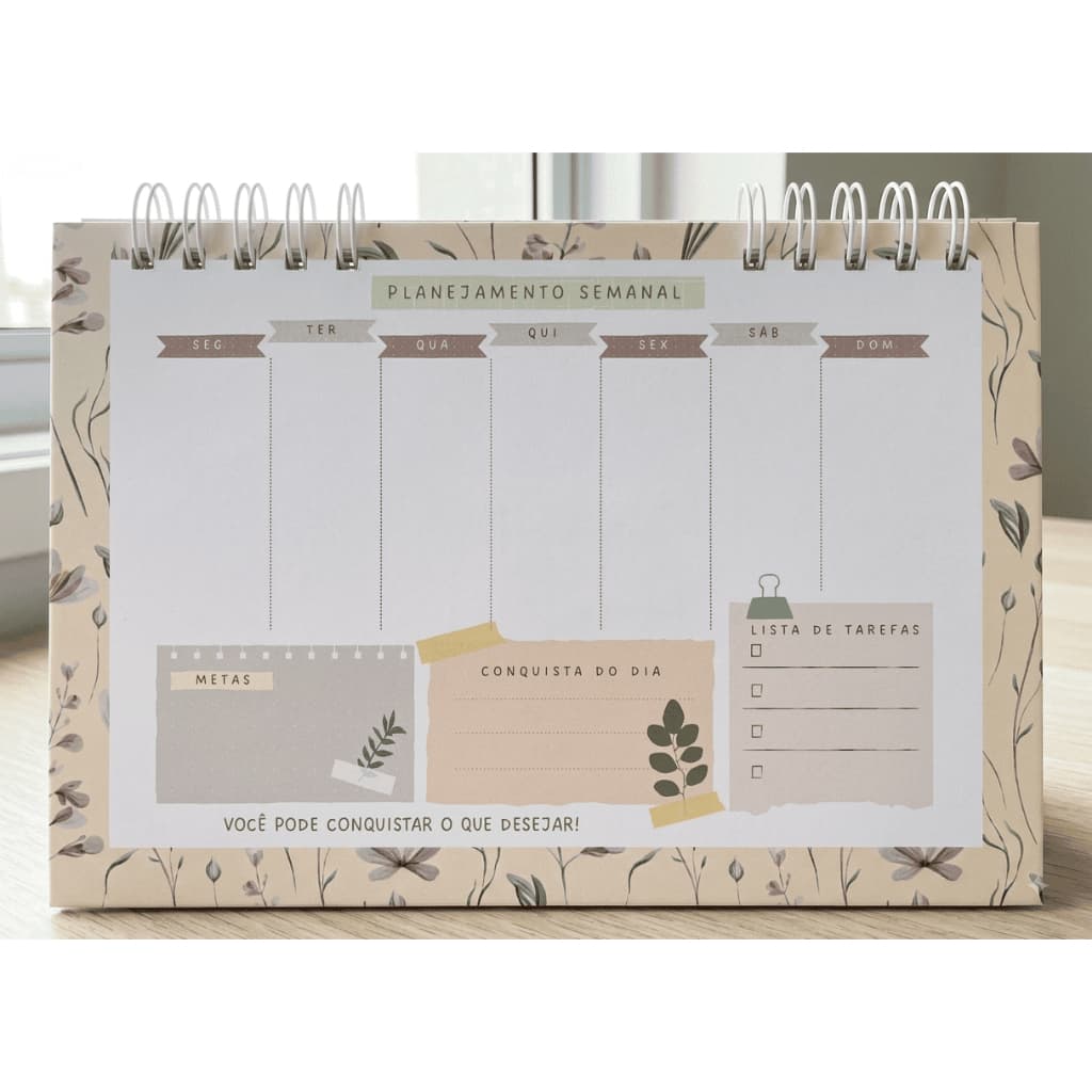 Caderno de Planejamento Semanal - Tamanho A4 - 60 folhas