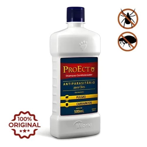 Shampoo Pet Antipulgas 5 Em 1 Proecto 500ml Cães E Gatos