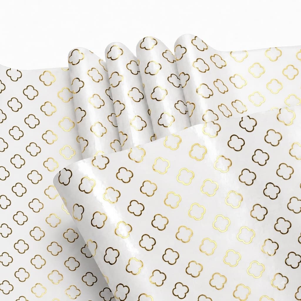 Papel Seda Dourado Trevo 30x70cm 50,100 ou 200 Folhas Para Presente Embalagem Artesanato
