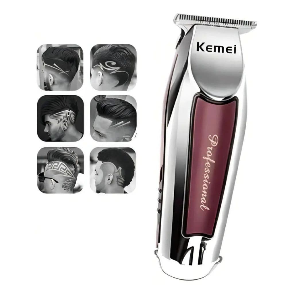 Máquina de Cortar Cabelo e Barba Profissional Sem Fio Acabamento Pezinho Acabamento Recarregável.Hom
