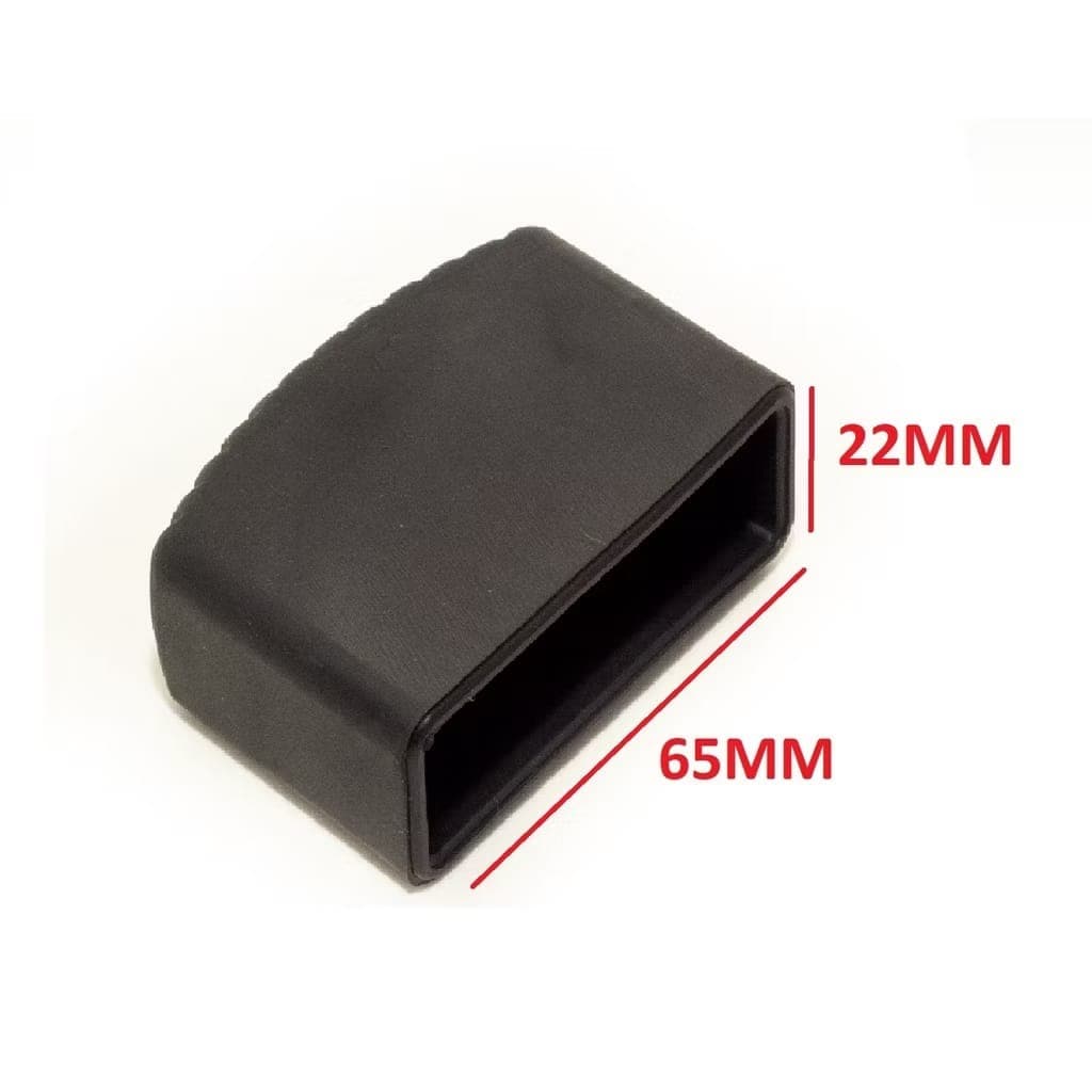 Sapata Pé De Borracha Antiderrapante Para Escada Alumínio 65x22mm 4 pçs
