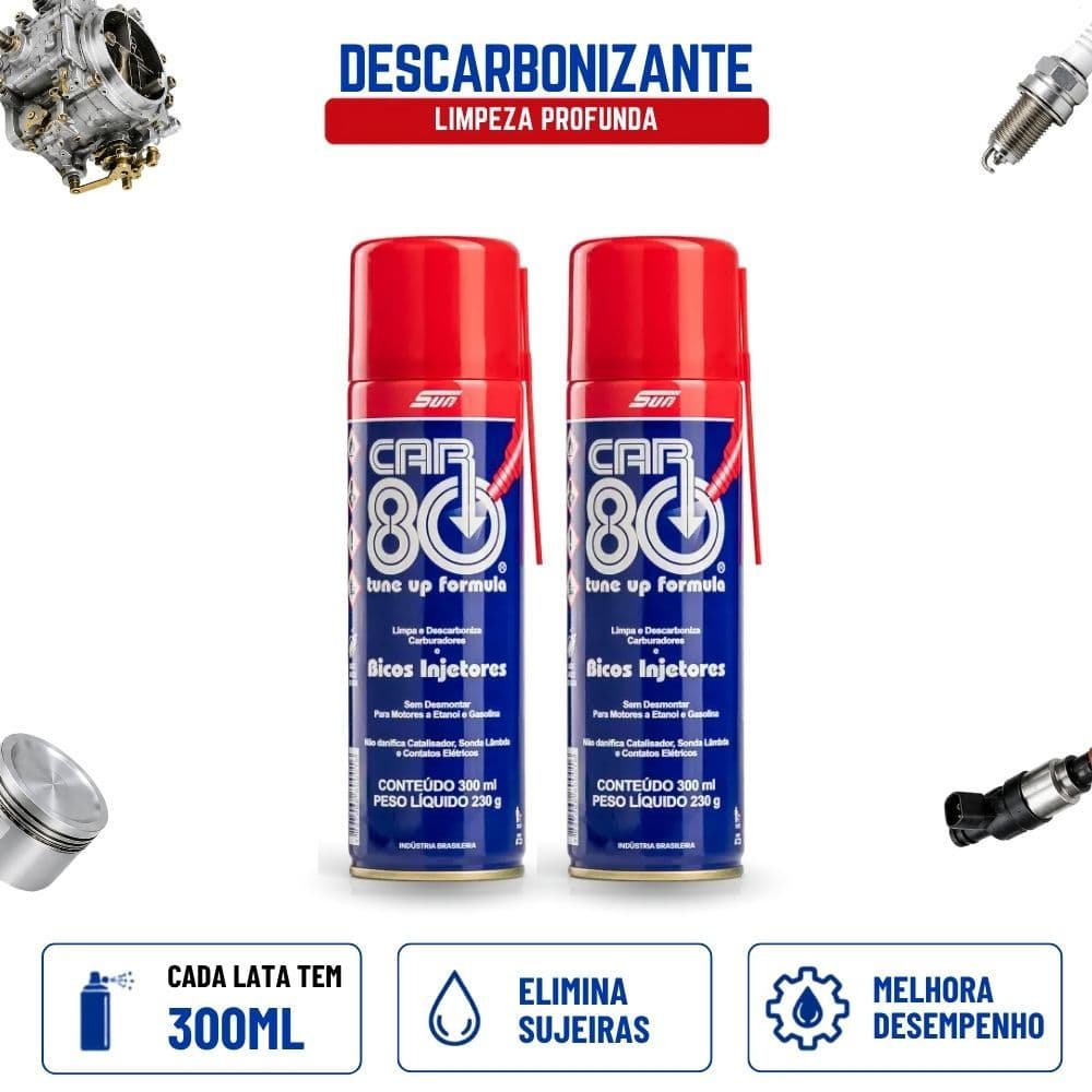 2 Un. Descarbonizante Limpeza Peças Automotiva Bicos Injetores TBI Motor Car80