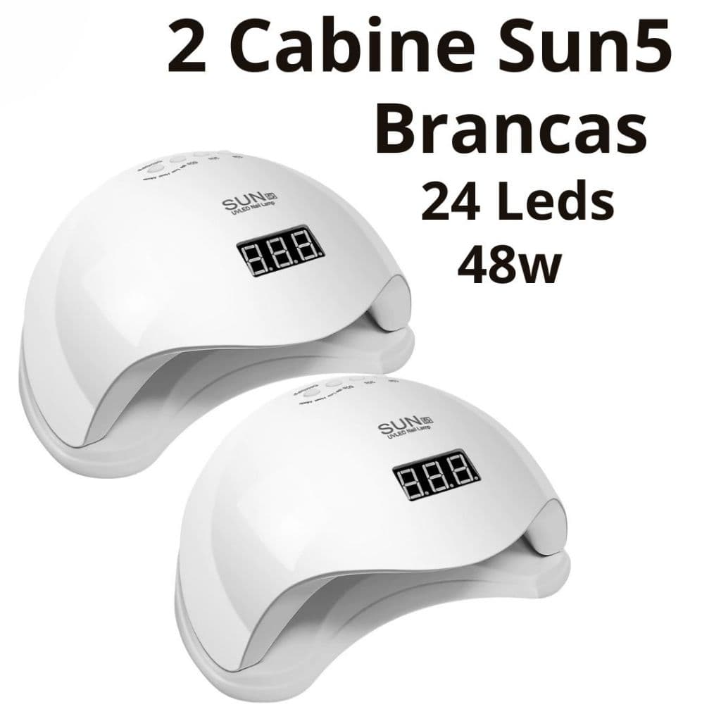 Cabine LED UV Sun5 48W Kit 2 un com Sensor Infravermelho Automático