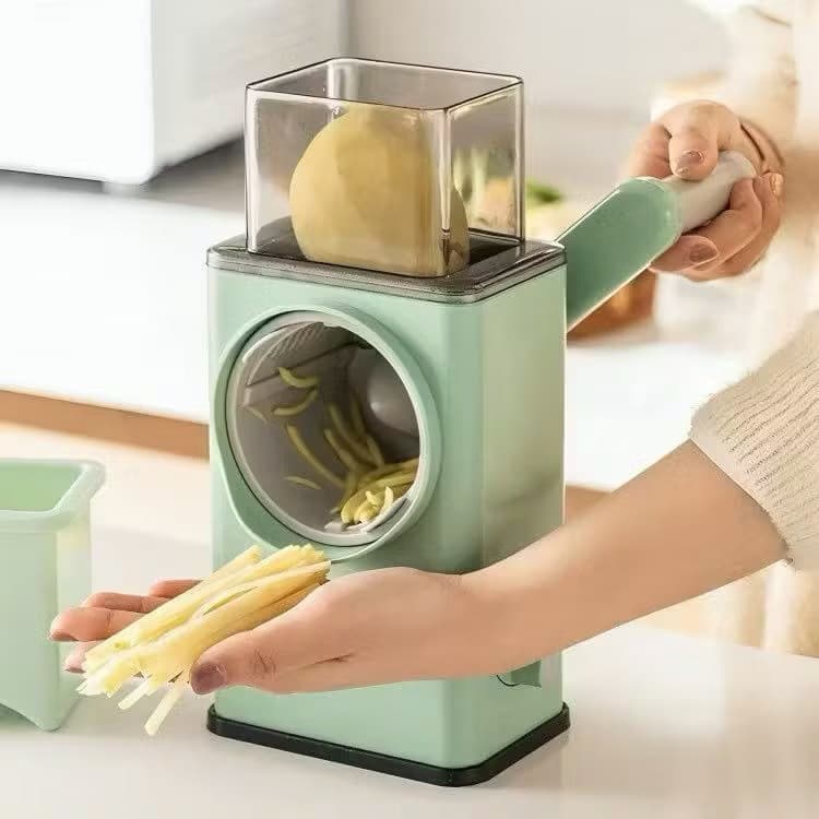 Ralador Manual de Tambor Multifuncional para Cozinha, Fatiar e Ralar Legumes