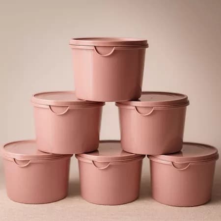 KIT POTES COZINHA 6 POTE REDONDOS 1L
